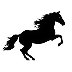 horse running silhouette