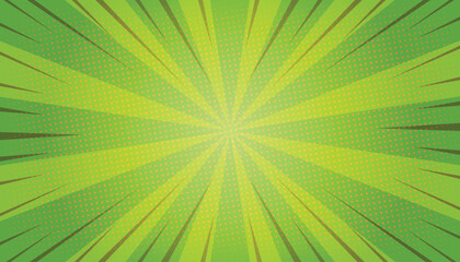 Fototapeta premium Green Comic Pop Art Background