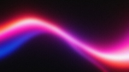 A glowing neon wave in pink, blue, and orange on a dark background. Perfect for futuristic wallpapers and dynamic designs.