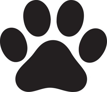 Dog or cat paw print flat icon