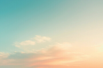 Fototapeta premium serene pastel gradient background with soft clouds and calming sky. This evokes sense of tranquility and peace, perfect for various design projects