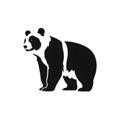 Naklejka premium panda silhouette