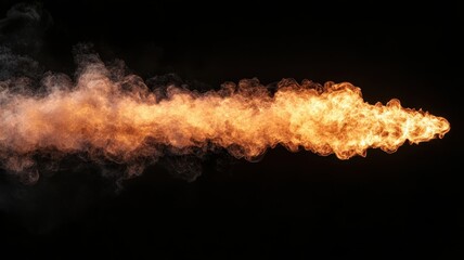 Dynamic fireball effect with swirling flames studio setting visual content dark environment action concept
