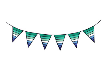 Obraz premium Colorful garland Gay men pride flag Happy pride day LGBTQ community Pride Month Vector hand drawn doodle for posters, stickers, logo, cards