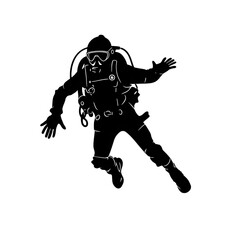 Obraz premium scuba silhouette