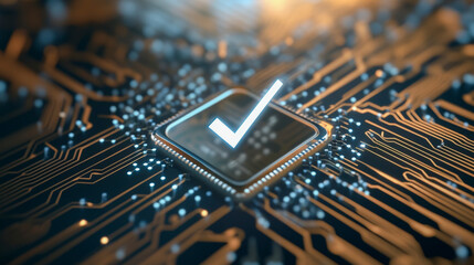 Cutting-edge microchip technology featured in digital circuit image, highlighting advancements in computing, electronics, and innovation for superior performance.