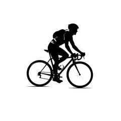 Obraz premium biking silhouette