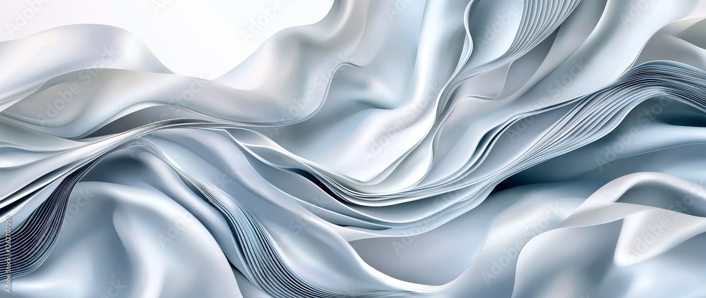 Poster overlay of white crumpled paper texture pattern as background
