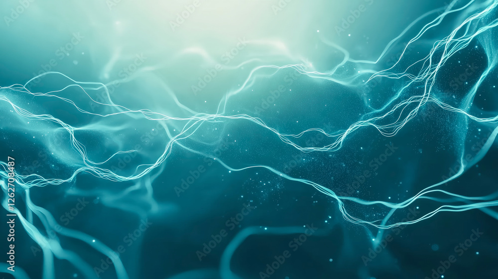 Aufkleber dynamic abstract blue waves create a mesmerizing digital backdrop, perfect for enhancing modern web 