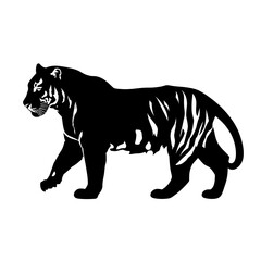 Obraz premium a tiger silhouette
