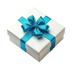 Obraz premium Gift wrapped surprise holiday celebration isolated on transparent background - Generative AI