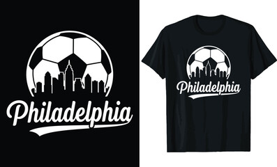 Philadelphia Soccer Skyline T-Shirt Design