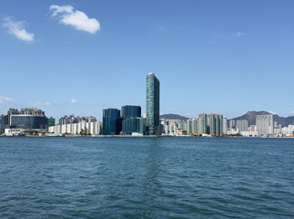 Fototapeta premium 晴れた日の香港の風景