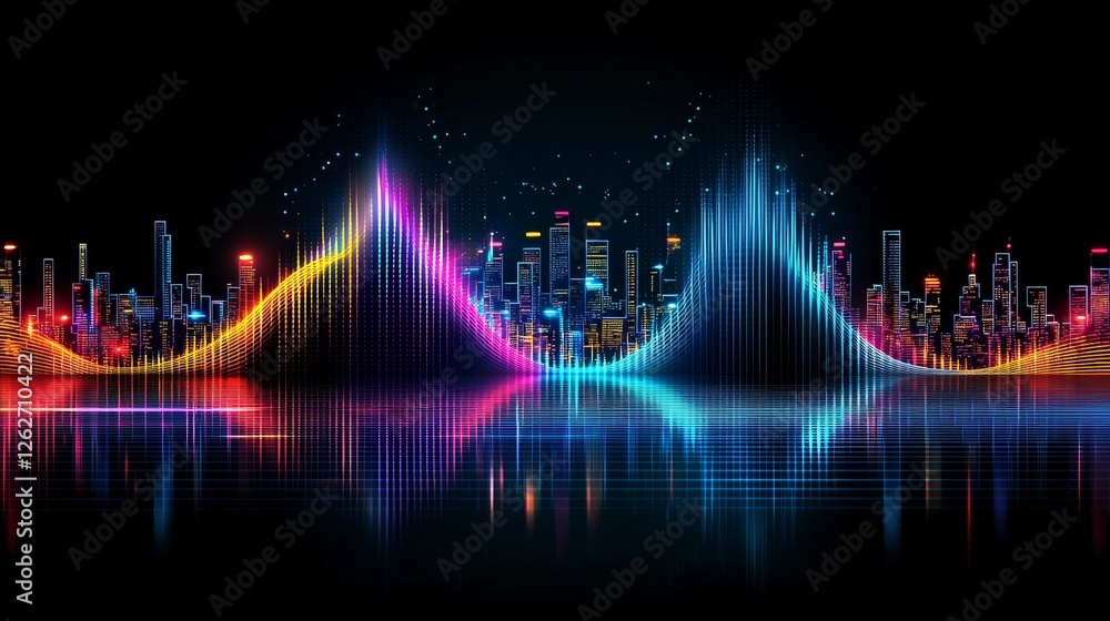Poster a conceptual digital data background, ideal for illustrating network functions, technological proced