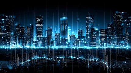 Fototapeta premium A digital data background in abstract form, appropriate for detailing network strengths, technological processes, digital storage, science, and education.