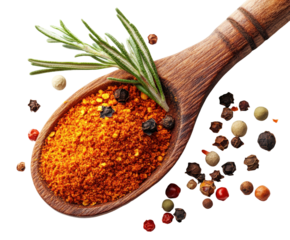 Spicy seasoning blend kitchen food bright culinary isolated on transparent background - Generative AI