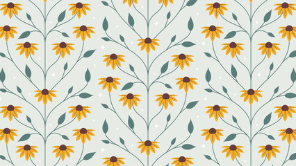 Black Eyed Susan Floral Pattern