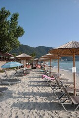 Strand von Skala Potamias, Thassos am Morgen