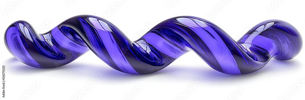 Poster an abstract 3d glass design showcasing a curved, futuristic wave. the colorful, transparent iridesce