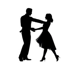 dancing couple silhouette
