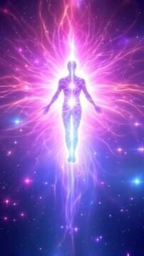 abstract human body aura energy field video