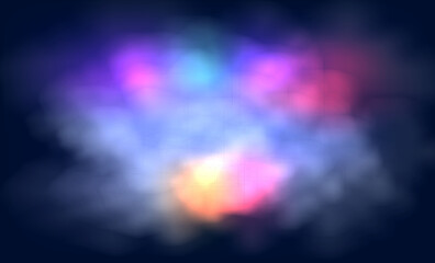 Abstract colorful bokeh background. Colorful clouds vector.

