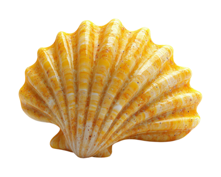 Collecting seashells beach and nature bliss isolated on transparent background - Generative AI