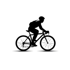 Obraz premium biking silhouette