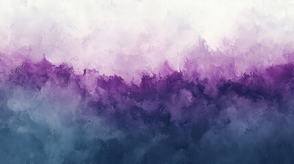 Fototapeta premium Abstract painting showcases shades of purple blending into blue