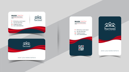 Modern creative professional business card template design.