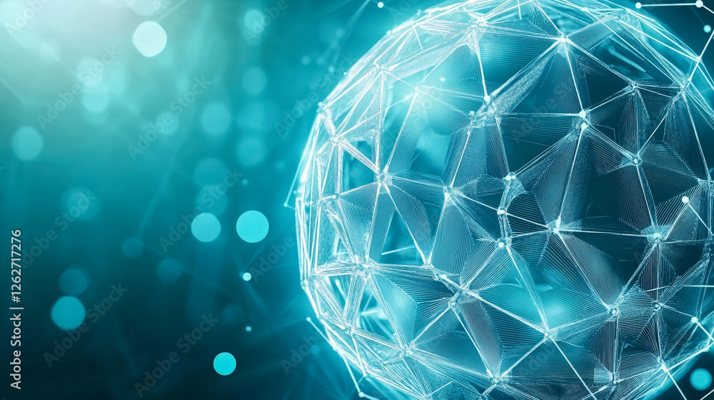 Poster innovative digital network design with glowing connections, showcasing advanced technology concepts 