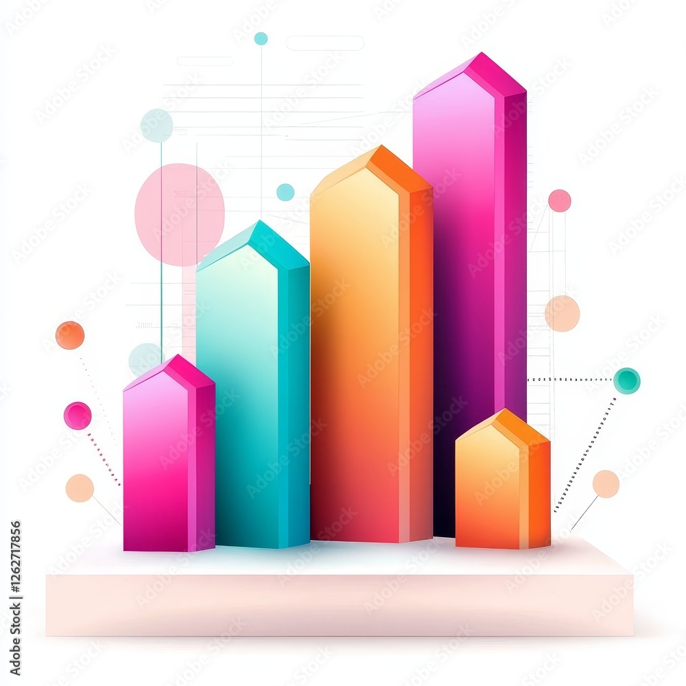 Poster visual depiction of an upward-pointing arrow indicating progress and creativity in the business worl