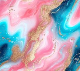 Abstract aqua glitter seamless background