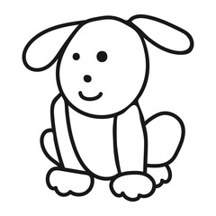 The scribble. A hand-drawn dog. Vector illustration