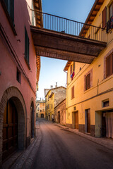 Spoleto, a beautiful ancient town with a dominant castle and aqueduct in the province of Perugia, in the Umbria region of Italy.