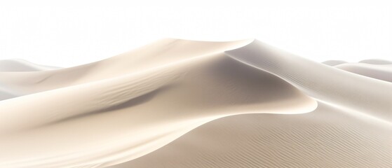Isolated Sand Dunes on White Background