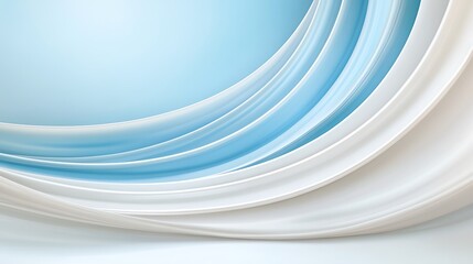Obraz premium Elegant blue and white curves abstract design digital art minimalist style soft lighting