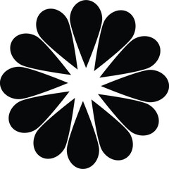 black and white flower