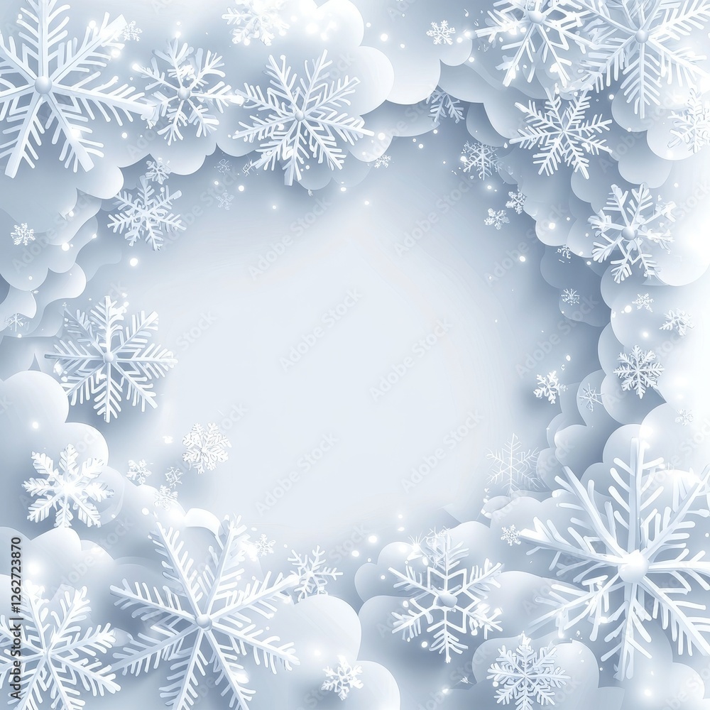 Poster create a stunning christmas design using a background of white transparent dust light, bokeh light e