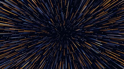 Motion-blurred speed car lights. Road lights of a night city tunnel. Dynamic long exposure of glowing car trails