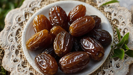 "The Art of Serving Dates: Elevating Presentation on White Plates"