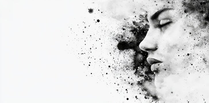 A modern take on rough black and white texture. Distressed overlay enhances the look. Grunge background sets the tone. Abstract textures add character. Contemporary Illustration