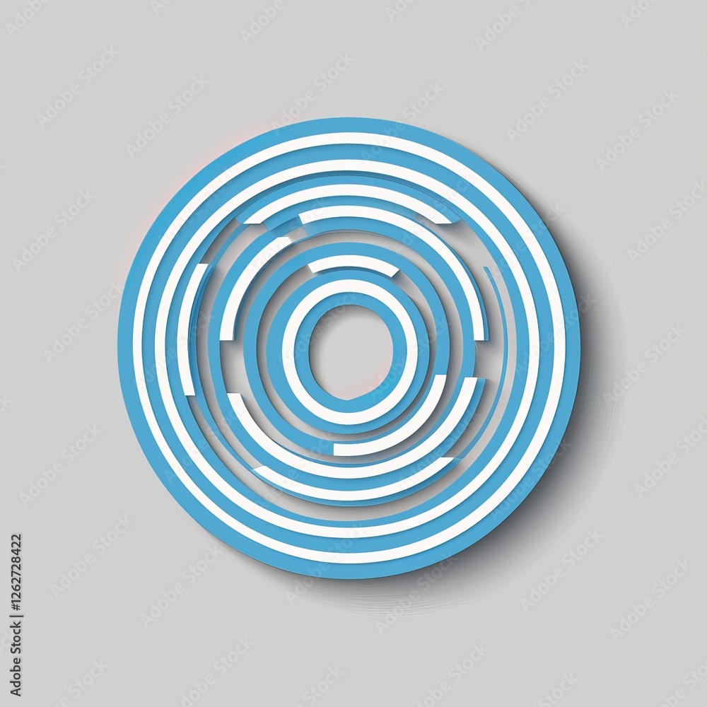 Poster circle radar wave. sound ripple icon. isolated blue effect pulse on transparent background. signal r