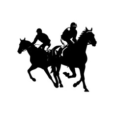 race horses silhouette