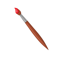 Brush with paint for drawing, hand drawn vector illustration