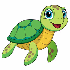 Turtle Vector Illustration. High-Quality Sea and Land Turtle Graphics for Designers.