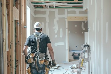 Drywall installation for partitions and interior finishing
