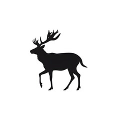 Obraz premium reindeer silhouette
