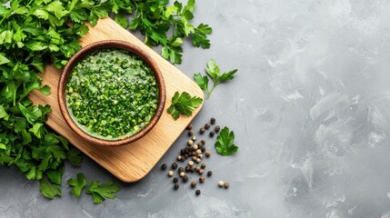 Fresh Parsley Sauce, Chimichurri, Herbs, Food