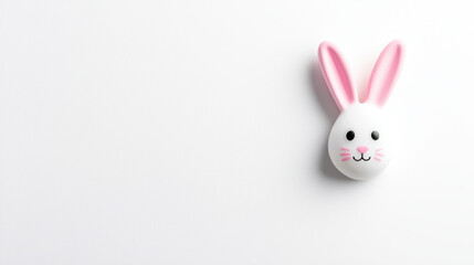 Obraz premium Cute bunny fridge clip with pink ears, perfect for Easter decor